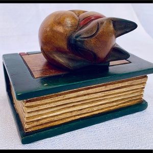 Mandalay Box Co. Keepsake Box Sleeping Cat